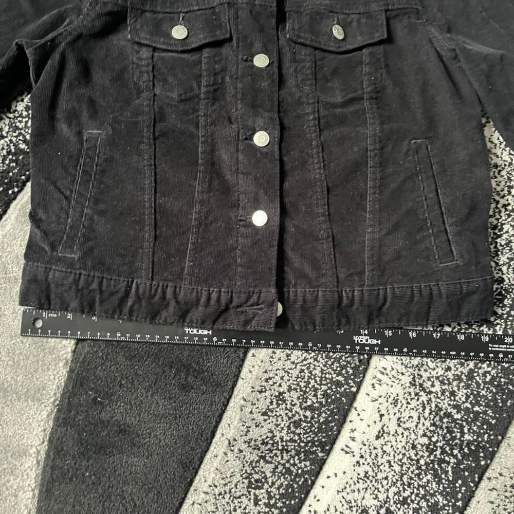 Women's Gap Black Corduroy Button Up Jacket - Picture 6 of 7